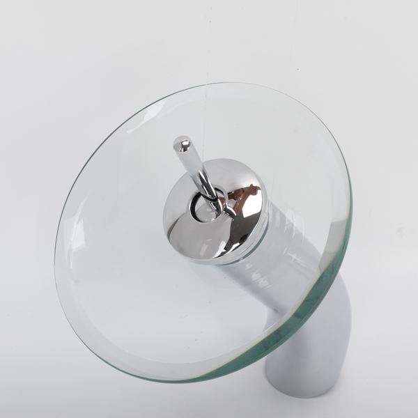 Basin Faucet Modern Round Waterfall Faucet Hot Cold Tall Bathroom Faucet WELS