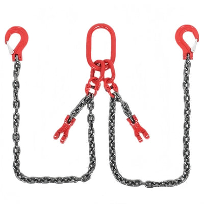 2/4 Leg Chain Sling for Lifting with Hooks Heavy Duty 3 TonLift Chains Rigging