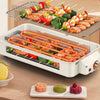 Electric BBQ Grill 2 Tier Smokeless Barbecue Pan Stove with Grill Plate & Trays