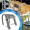 4 Steps Boat Ladder Telescoping Telescopic Yacht/Pontoon Ladder Boarding Ladder