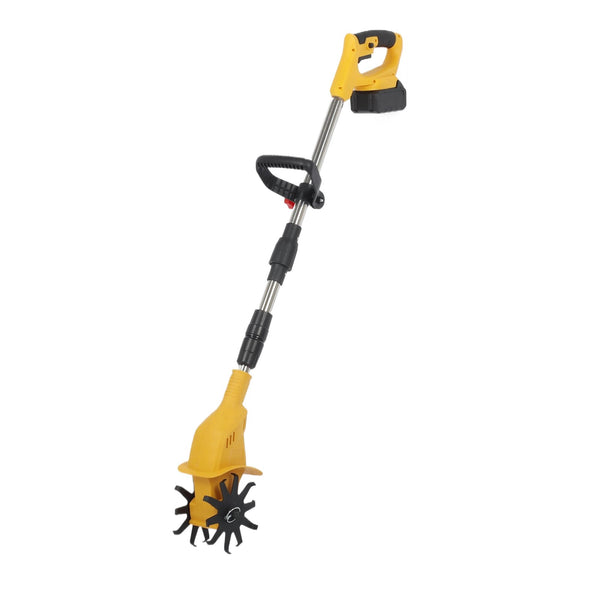 Cordless Cultivator Tiller Rotary Hoe Mini Electric Rototiller w/ 2 Battery