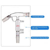 Lab Short Path Distillation Head 24/29 Condenser Micro Distiller Connecting Pipe