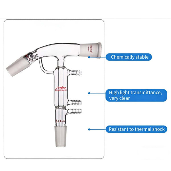 Lab Short Path Distillation Head 24/29 Condenser Micro Distiller Connecting Pipe