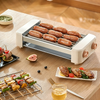 Hot Dog Roller Grill Sausage Roller 6 Rollers Stainless Steel Camping BBQ Home
