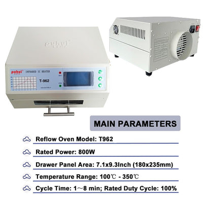 Reflow Oven Desktop Infrared Soldering Machine Infrared Reflow Oven IC Heater AU