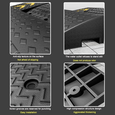 Non-Slip Wheelchairs Ramp for Curb/Doorways/Driveway/Steps 10cm Rise Load 3tons