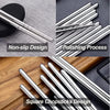 10 Pairs Stainless Steel Chopsticks Reusable Square NonSlip Chop Sticks Gift Set