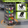 50 Can Spray Paint Storage Rack Aerosol Storage Cart Rolling Spray Bottle Holder