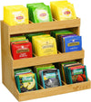 3 Layers Bamboo Tea Bag Caddy Box Storage 3 Layer Bamboo Tea Bag Organizer Boxes