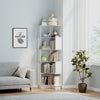 5 Tier Corner Bookshelf Open Display Bookcase for Study Office Books Organiser