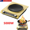 5000W Induction Cooktop Electric Stove Cook Top Microcrystalline Concave Cooker