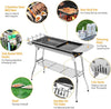Outdoor Stainless Steel Charcoal Grill Barbecue Tool Folding Cooking Stove