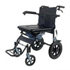 2 in 1 Foldable Shower Chair Disabled Bedside Commode Wheelchair Toilet Chair