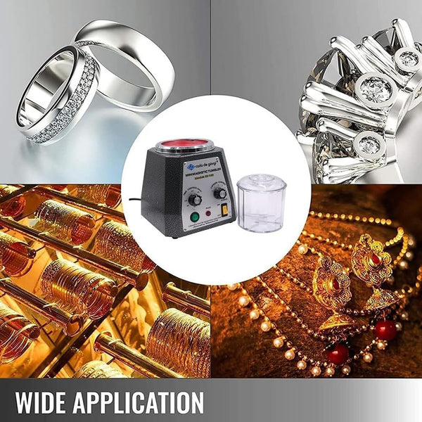Magnetic Tumbler Surface Polisher Jewelry Finish Machine 2000RPM 4-Speed
