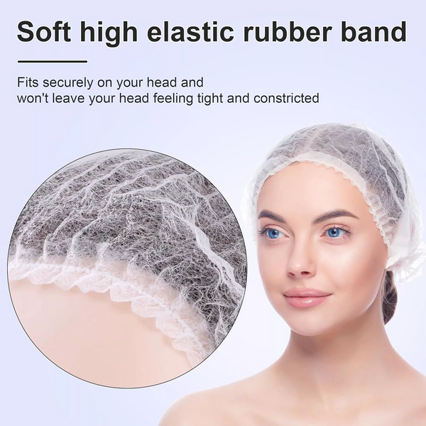 1000 Pcs Disposable Hair Net Cap Stretch Control Cover Piece Shower Travel Sleep