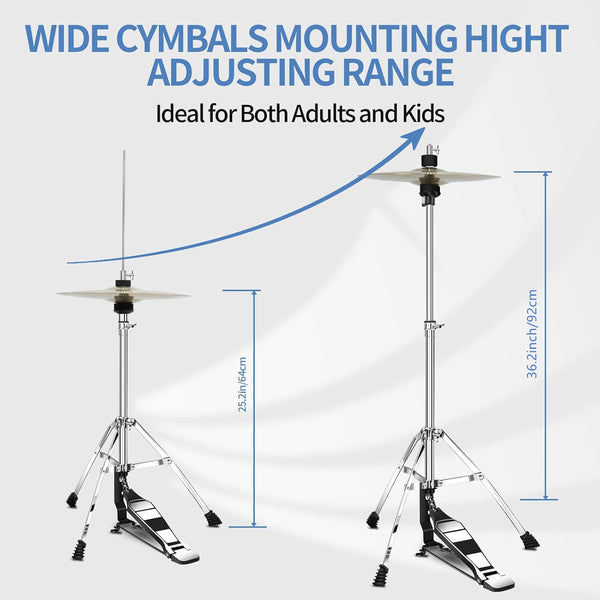 Hi-Hat Cymbal Stand Light Weight Double Braced Legs Chain Driven Foot Plate