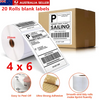 DIRECT THERMAL 4x6 Labels 20Rolls 100x150mm Fastway AUSPOST Shipping Label 10000