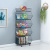 5 Tier Retail Display Rack Organizer Storage Shelf Heavy Duty Metal Basket Cart