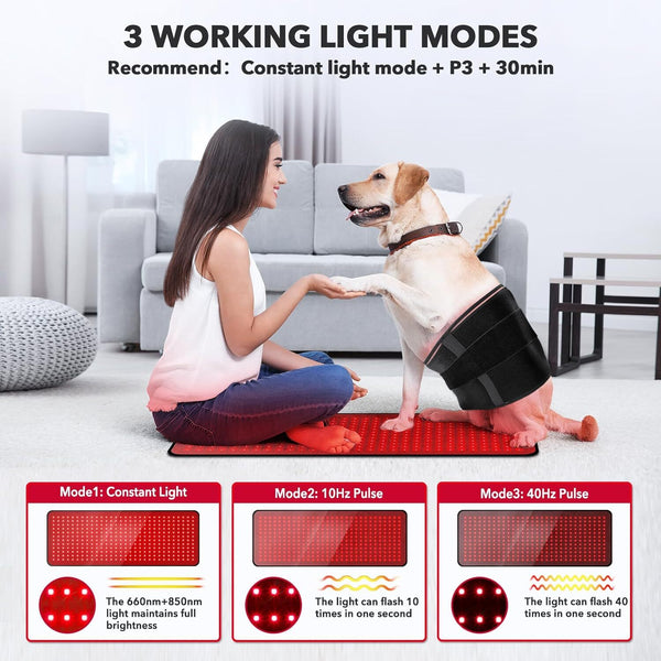 Red Light Therapy Pad Mat LED Infrared Full Body Device Back Muscle Pain Relief