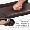 Wood Prayer Bench Stool Kneeler with Shelf and Cushion Church Prayer Table Chair