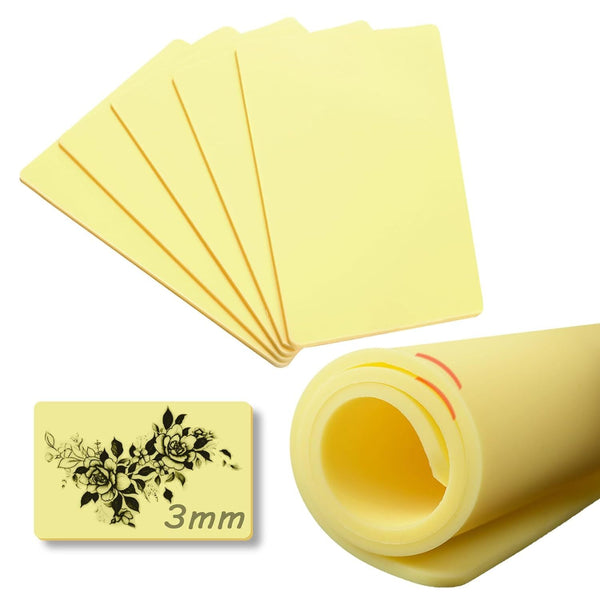5/10PCS Tattoo Practice Fake Skin A4 3mm Thick  Reusable Silicone Double Sided