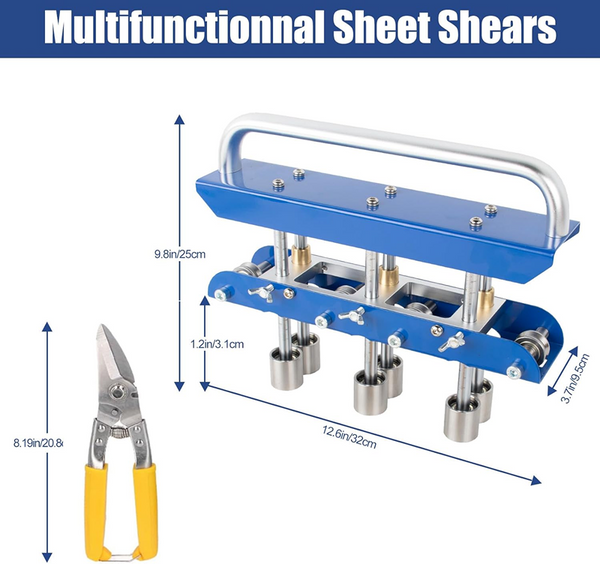Three-Station Edge Roller Bender 0-90° Bending Angle Bending Metal Roofing Tool