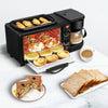 3-in-1 Breakfast Station Includes Coffee Maker Non-Stick Griddle Toaster Oven