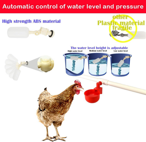 Auto Chicken Waterer System Chick Duck Watering Feeder PVC Pipelines 8 Cups AU
