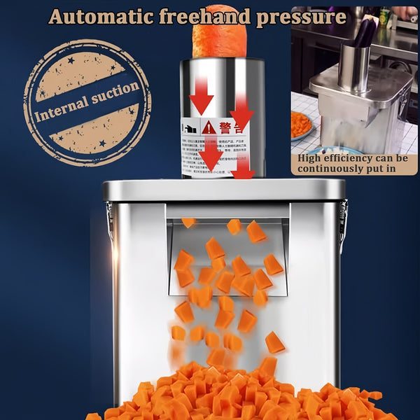 6 in1 Electric Vegetable Dicer Commercial Stainless Steel Slicer Machine Chopper