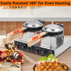 Commercial Electric Bubble Egg Cake Maker Oven Waffle Pan Kitchen Baker Machine