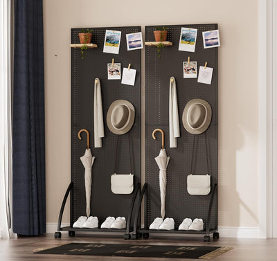 Mobile Pegboard Display Stand with 20 Hooks Jewelry Retail Pegboard Racks AU
