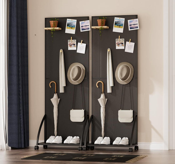 Mobile Pegboard Display Stand with 20 Hooks Jewelry Retail Pegboard Racks AU
