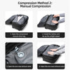 Vacuum Seal Travel Backpack 60L Exapandable Air Compression Built-in Pump
