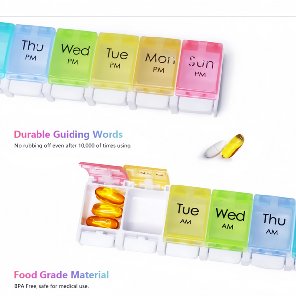 7 Day Weekly Pill Box Medicine Tablet Dispenser Organiser Storage Case Container
