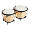 Bongo Drums 6”7” Wood Percussion Bongos for Kids Adults Beginners Natural Finish
