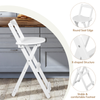 Bamboo Bar Stool Foldable Design W/ Ergonomic Backrest Space-saving For Bars