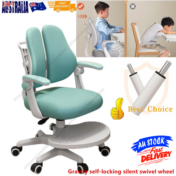 Kids Study Chair Ergonomic Desk Chair Computer Task Chair W/ Back Rest Support