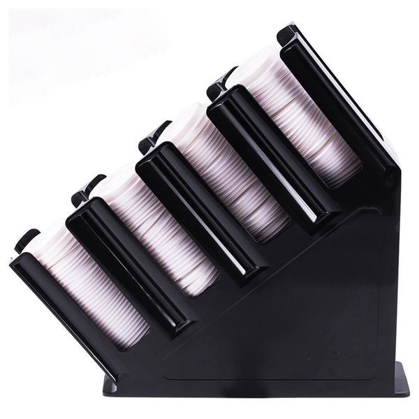 4 Stacks Paper Cup Lid Holder Coffee Milk Cup Rack Cup Dispenser Organizer