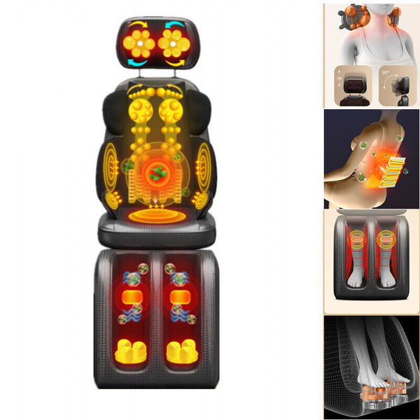3D Massager Cushion Full Body Massage Mat Heating Vibration Kneading Shiatsu