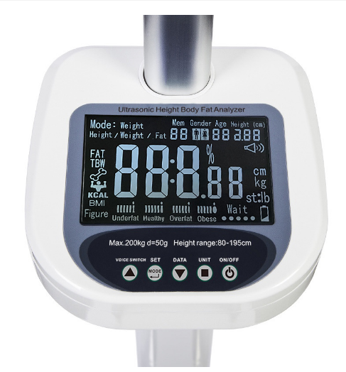 Full Body Composition Analysis Machine Gym Ultrasonic Weight Height Scale