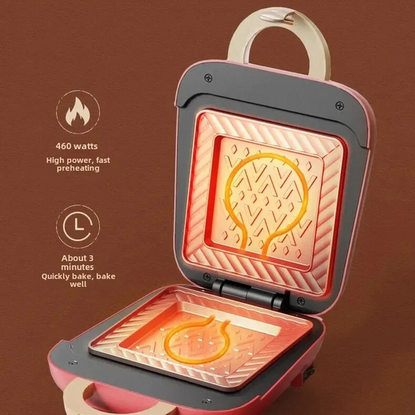 Electric Nonstick Sealed Sandwich Maker Jaffle Machine Waffle Maker Grilled
