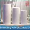 3/5x Round Wedding Plinth Cylinder Pedestal Display Stand White Ripple Stand AU