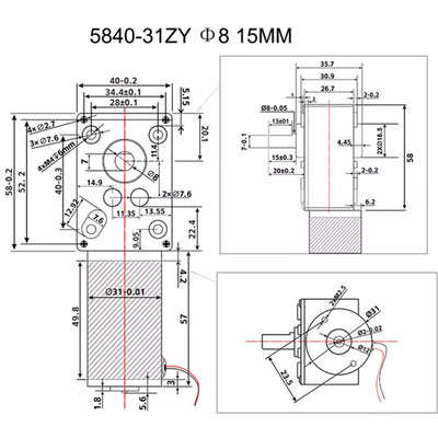 Gear Box Motor DC12V/24V High Torque Electric Power Speed Reduce Turbine Worm AU