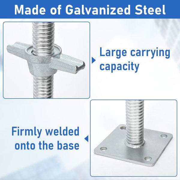 4 Pack Adjustable Leveling Jacks Feet 18/24" Baker-Style Scaffolding Equipment