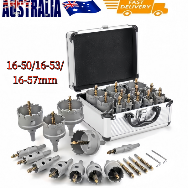 10/12Pcs TCT Hole Saw Kit for Hard Metal Tungsten Carbide Tipped Hole Cutter Set