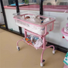 Clear Baby Bassinet Anti-Reflux Hospital Cot Newborn Crib w/ Wheels & Storage