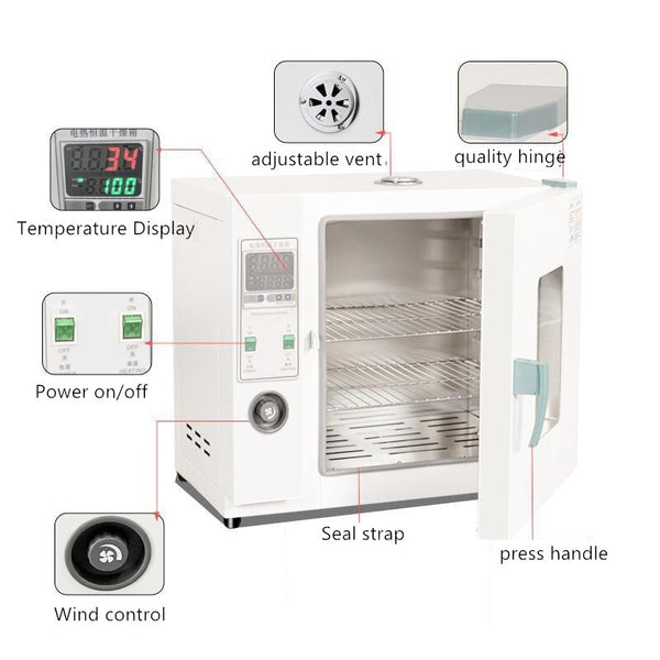16L 500W Digital Blast Drying Oven Temperature Control 20-300℃ Medical Incubator