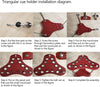 12 Cue Rack Wooden Floor Stand Corner Triangle Billiard Stick Holder Organizer