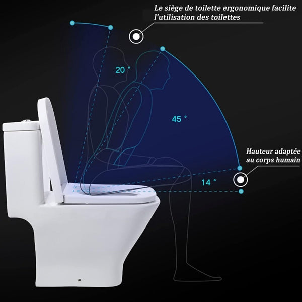 Heavy Duty Square Toilet Seat Soft Close Quick Release Easy Cleaning Bathroom AU
