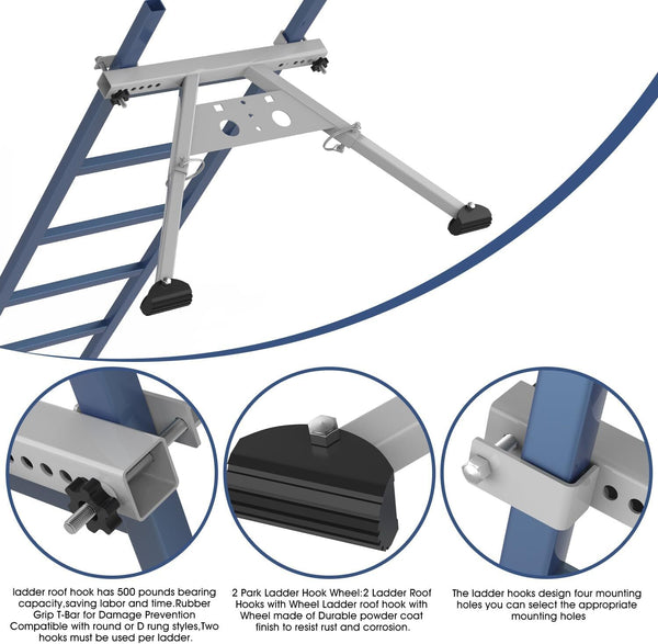 150kg Ladder Stabilizer for Roof Wall Standoff Ladder Accessory Safety Stability